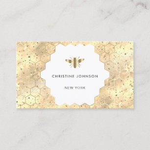 Cartão De Visita abelha hexágona