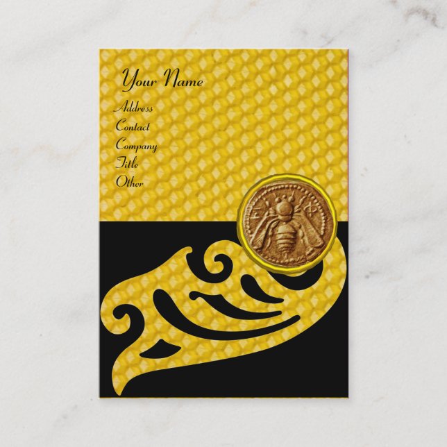 Cartão De Visita Abelha-MEL, APIARISTA-MADEIRA (Frente)