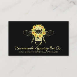 Cartão De Visita Abelhas Aromáticas Auriculares De Girassol Cloroso