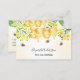 Cartão De Visita Abelhas-desmancha, mel, flores amarelas  (Frente/Verso)