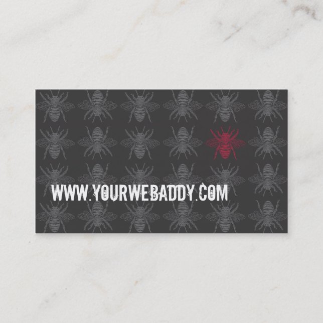 Cartão De Visita Abelhas escuras Bizcard (Frente)