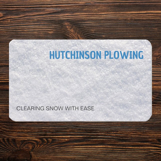 Cartão De Visita Abertura de Neve (Snow Plowing Business Cards)