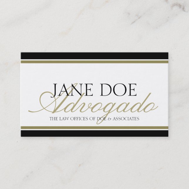Cartão De Visita Abogado Advogado (Frente)