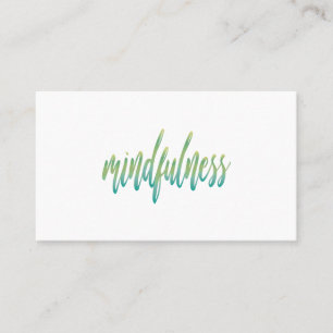 Cartão De Visita Abrandamento e pessoa consciente personalizados