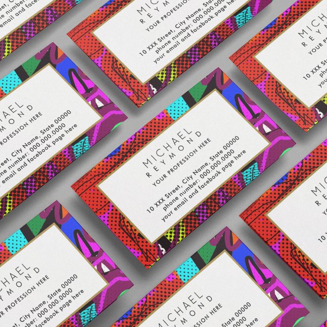 Cartão De Visita Abstração Moderna I abstrato (Criador carregado)