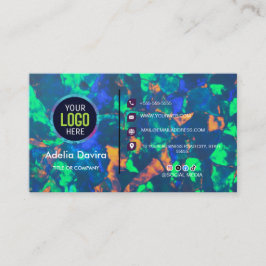 Cartão De Visita Abstract Opal Gemstone Texture Business Card
