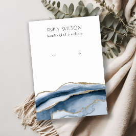 Cartão De Visita Abstrato Agate exibição de abertura do Marinho Dou