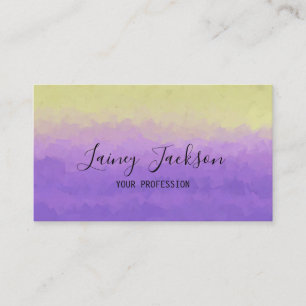 Cartão De Visita Abstrato amarelo-moda e roxo claro