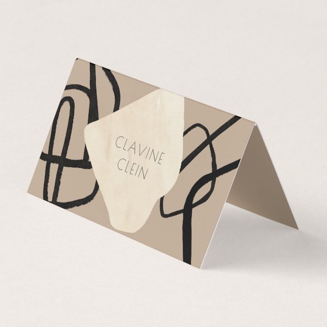 Cartão De Visita Abstrato Artista Atelier Artisan Creative Bi Fold (Frente)