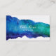 Cartão De Visita Abstrato Azul Aquarela (Frente)