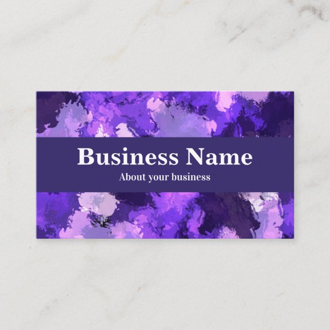 Cartão De Visita Abstrato Azul, Púrpura e Rosa, Legal moderno (Frente)