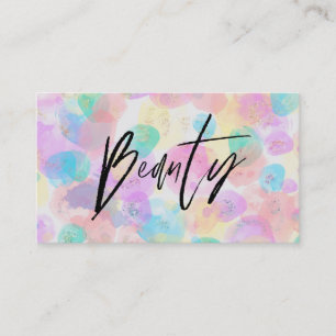 Cartão De Visita *~* Abstrato BEAUTY Pastel - Arco-Íris Colorido M