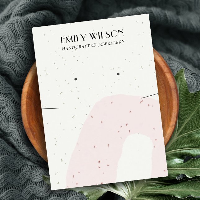 CARTÃO DE VISITA ABSTRATO BLUSH CEMIC NECKLACE EARRING (EXIBIÇÃO DE (Criador carregado)