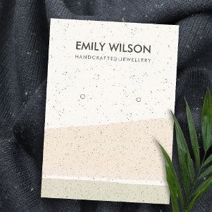 CARTÃO DE VISITA ABSTRATO BLUSH CERAMIC WAVES EARRING DISPLAY LOGO
