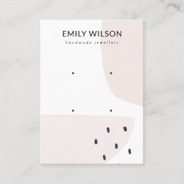 CARTÃO DE VISITA ABSTRATO BLUSH DUSKY PINK STUD 2 REPRODUÇÃO 
