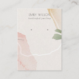 Cartão De Visita Abstrato Blush Earthy Necklace Earration Display