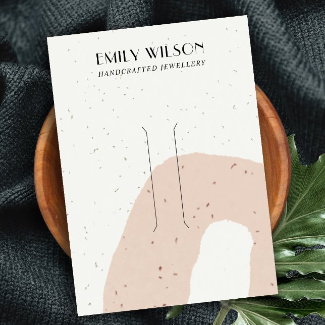 CARTÃO DE VISITA ABSTRATO CERAMIC BLUSH PEACH HAIR CLIP (Criador carregado)