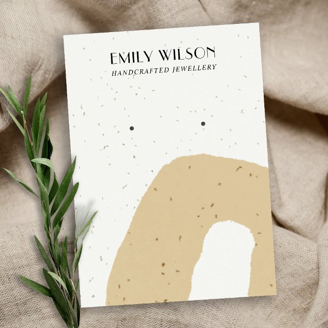 CARTÃO DE VISITA ABSTRATO CERAMIC OCHRE YELLOW STUD EARRPLAY (Criador carregado)