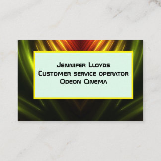 cartão de visita abstrato cinemático