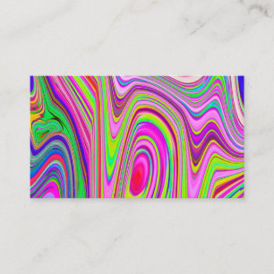 Cartão De Visita Abstrato cor-de-rosa e amarelo-trilha