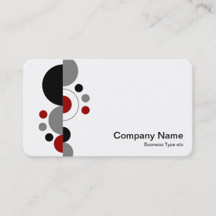 Cartão De Visita Abstrato Crescents 01 - Ruby Red