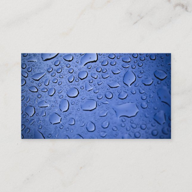 Cartão de visita abstrato das gotas da chuva (Frente)