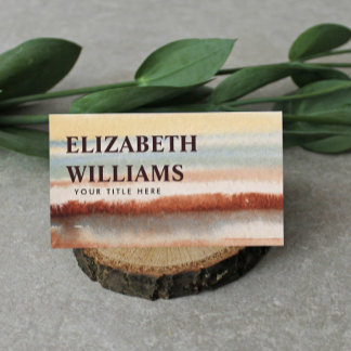 Cartão De Visita Abstrato de Aquarela