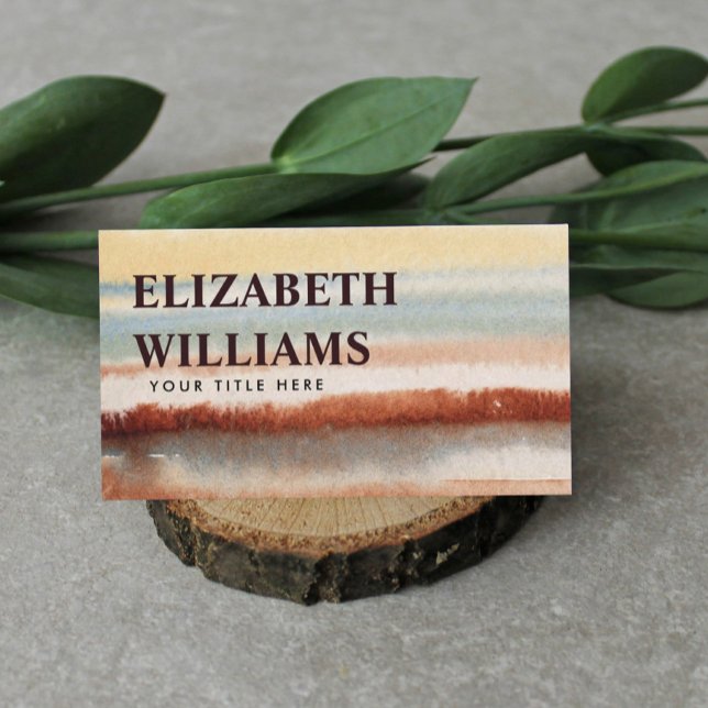 Cartão De Visita Abstrato de Aquarela (Criador carregado)