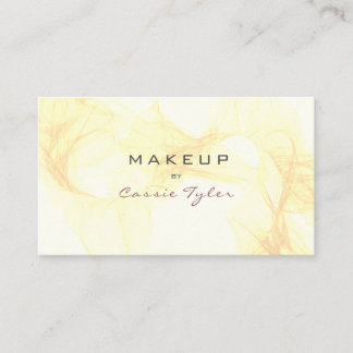 Cartão De Visita Abstrato de Aquarela Dourada Elegante Simples