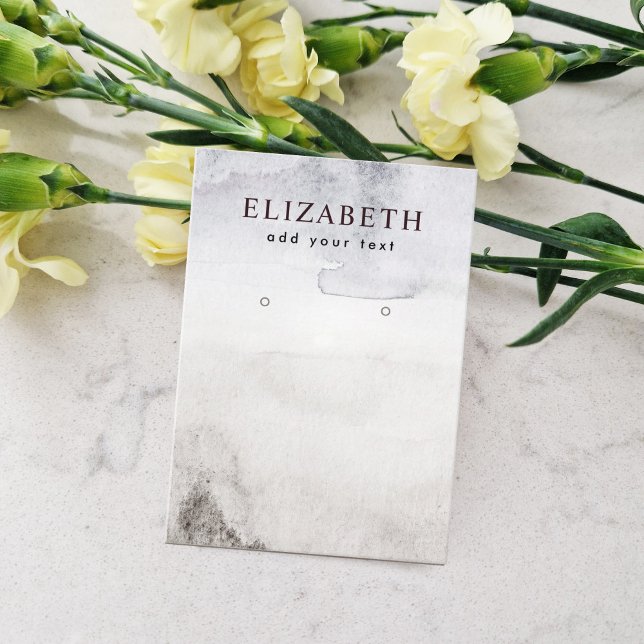 Cartão De Visita Abstrato de Aquarela, Ecrã de Barro de Praia (Criador carregado)