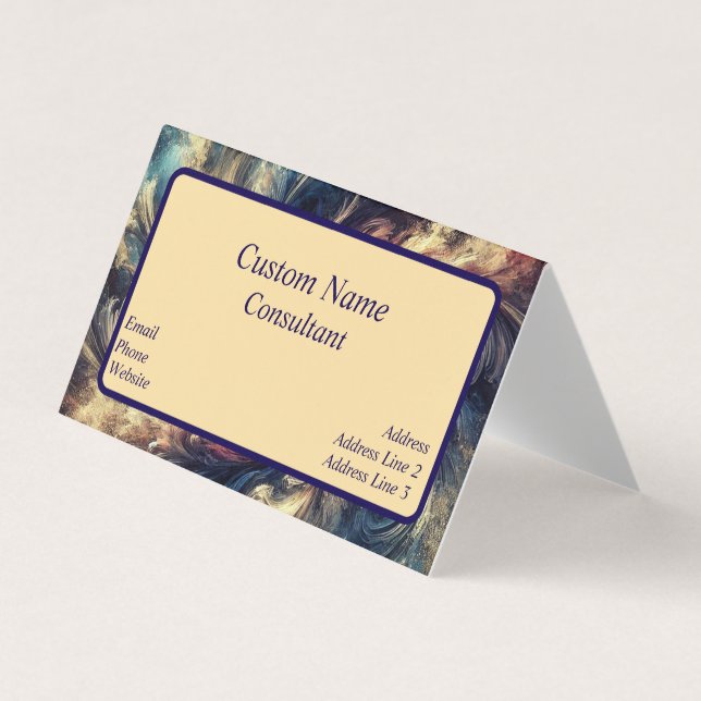 Cartão De Visita Abstrato de Arte do Consultor (Frente)