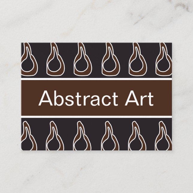 Cartão De Visita Abstrato de Arte Moderna (Frente)