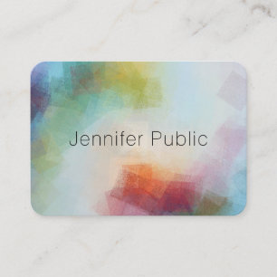 Cartão De Visita Abstrato de arte moderna personalizada Modelo eleg