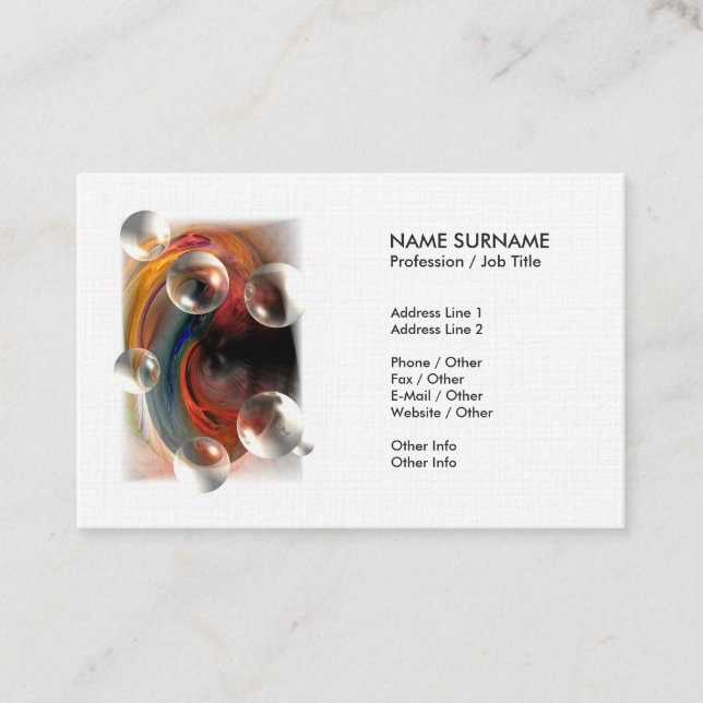 Cartão De Visita Abstrato de arte moderna, Trabalho de arte de luxo (Frente)
