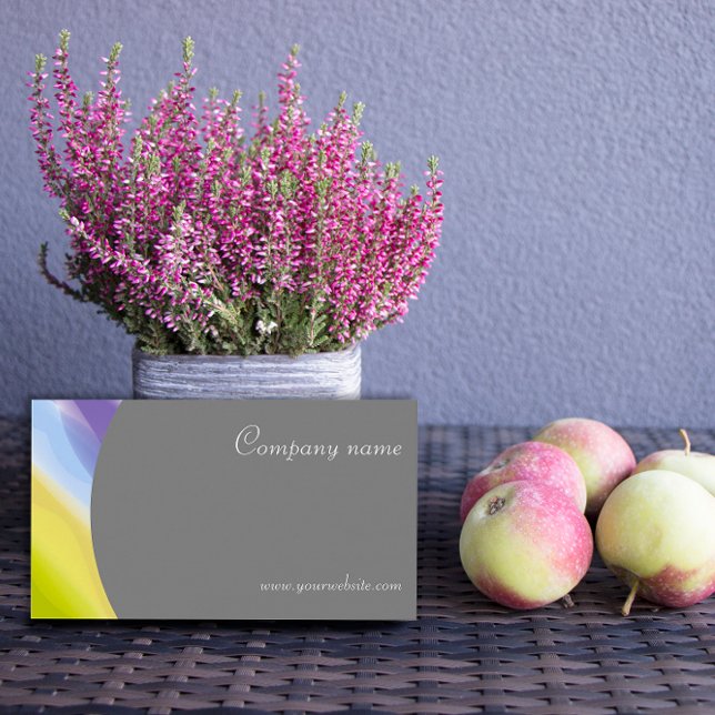 Cartão de visita abstrato de cinza QR minimalista (Criador carregado)