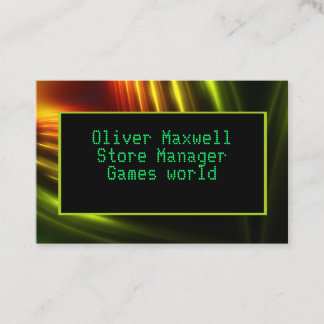 Cartão De Visita Abstrato de espaço futurista personalizável