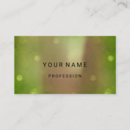Cartão De Visita Abstrato de Prédio Dourado Verde de Seda Mínima