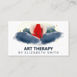Cartão De Visita Abstrato de Reparo da Terapia de Arte