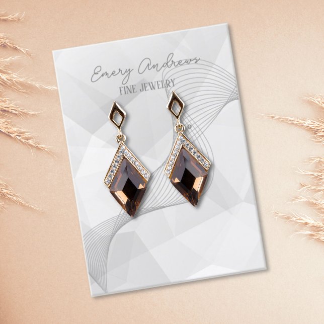 Cartão De Visita Abstrato Designer Jewelry Holder Display (Criador carregado)