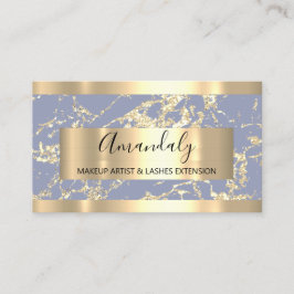 Cartão De Visita Abstrato Dourado Traços Frame Enfumaçado Marble Az