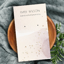 Cartão De Visita Abstrato Dourado Vídeo de Aquarela Roxo