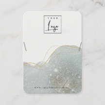 Abstrato Dusky Cinza Glitter Shiny Necklace