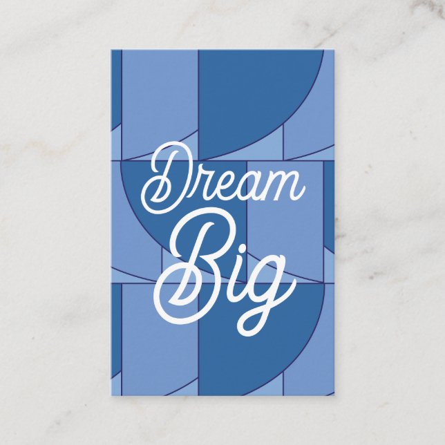 Cartão De Visita Abstrato Geométrico Azul (Frente)