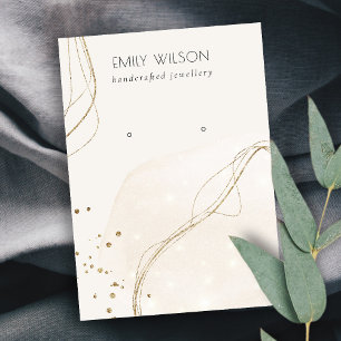 Cartão De Visita Abstrato Glitter Dourado Mostrador de Estúdio de 