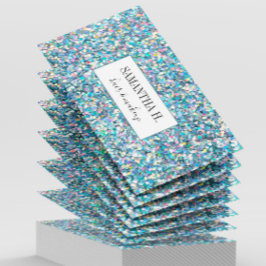 Cartão De Visita Abstrato Glitter Makeup Hair Lashes Unhas Artista