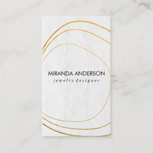 Cartão De Visita Abstrato Gold Foil Lux Moderno Artístico