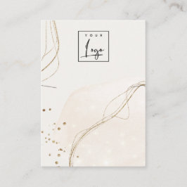 Cartão De Visita Abstrato Ivory Dourado Logotipo da Banda Colar
