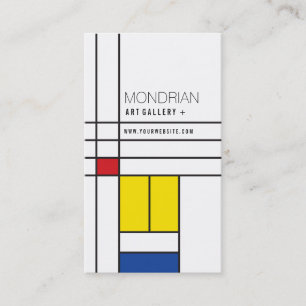 Cartão De Visita Abstrato minimalista de de Stijl da arte moderna