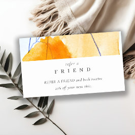 Cartão De Visita Abstrato Modern Yellow Blue Art Refere-Se A Amigo