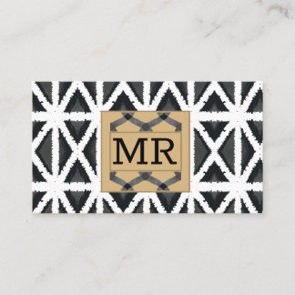 Cartão De Visita Abstrato moderno monograma